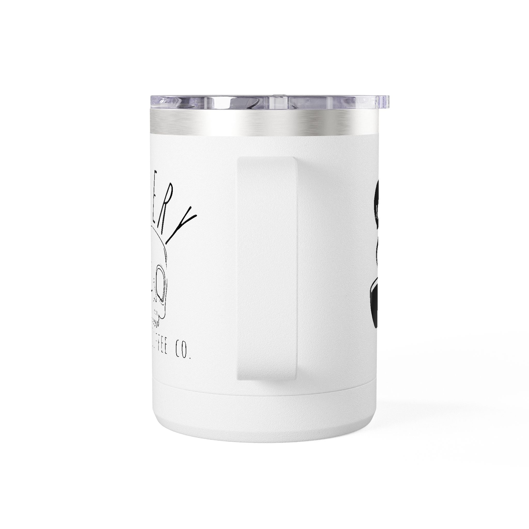 “Death By Coffee” - Cemetery Coffee Mug Tumbler - 15oz Skull Design