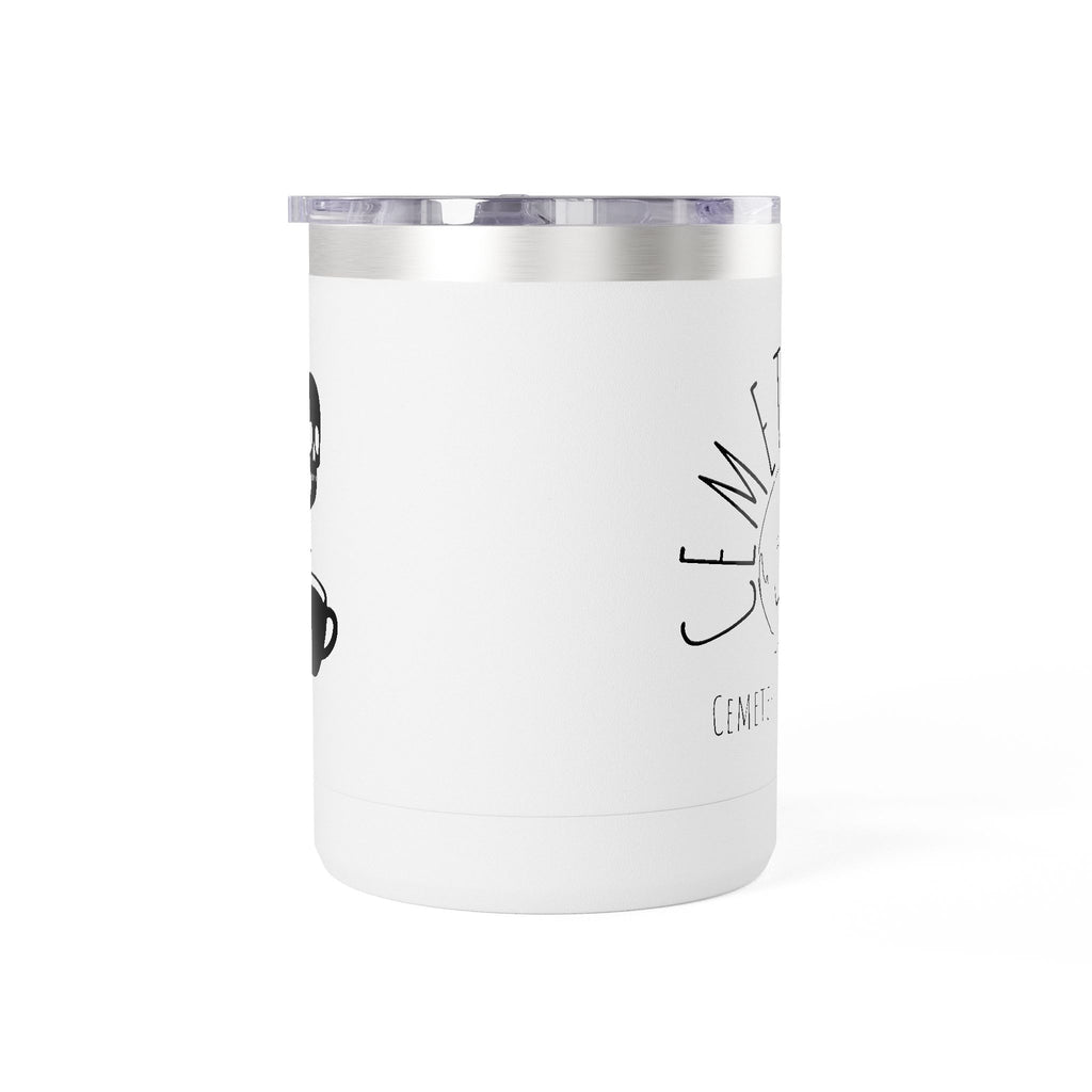 “Death By Coffee” - Cemetery Coffee Mug Tumbler - 15oz Skull Design