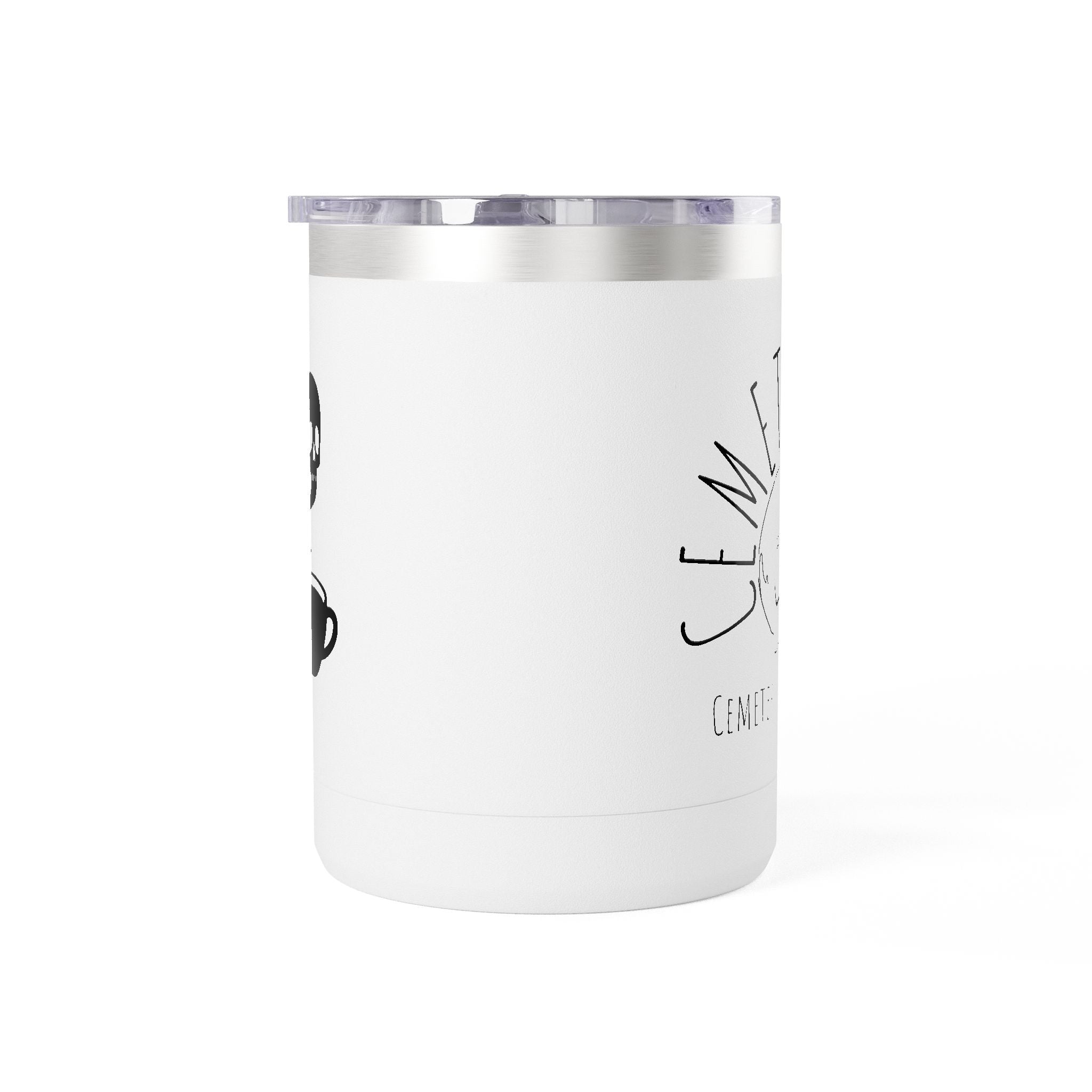 “Death By Coffee” - Cemetery Coffee Mug Tumbler - 15oz Skull Design